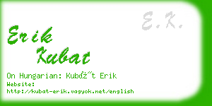 erik kubat business card